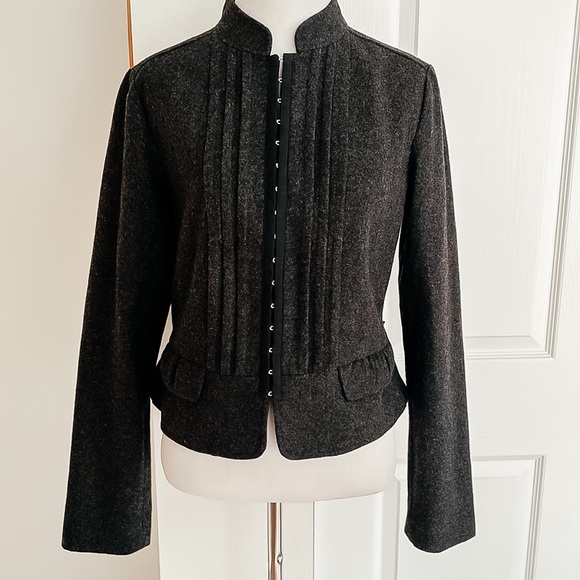 hinge Jackets & Blazers - HINGE Seattle Military Victorian Style Gray Wool  Blend Jacket Blazer Sz Small